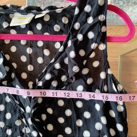 Anthro Maeve Dottie Ruffled Polka Dot Tank - Picture 7 of 10